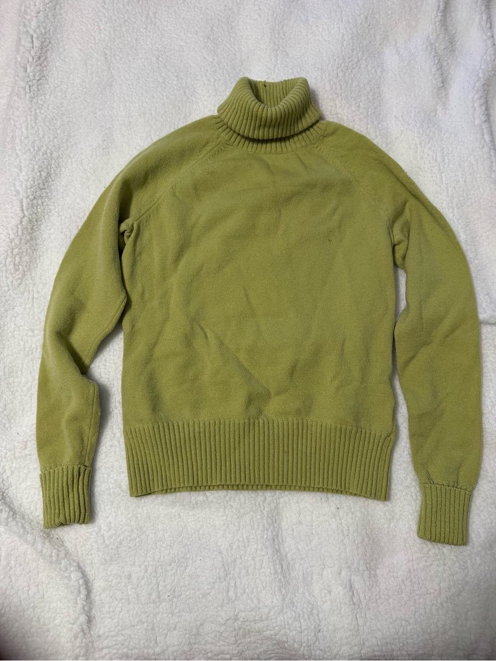 Banana Republic fine Italian Merino 100% wool Green Women's Turtleneck Sweater